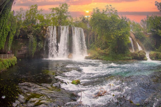 Spectacular nature view of Antalya Dden waterfall