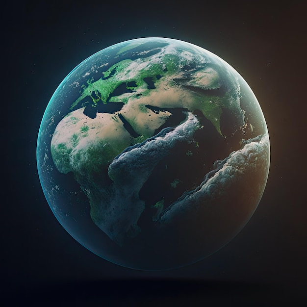 Spectacular universe view of earths continents and countries generative ai