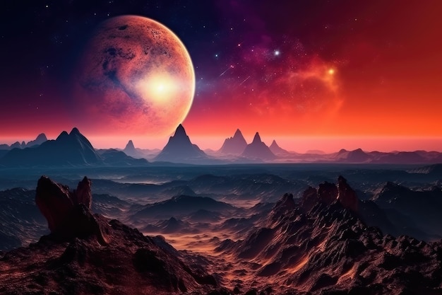 Spectacular View of an Alien Planet in Space