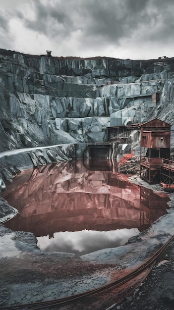 Spectacular zinc mine in disuse