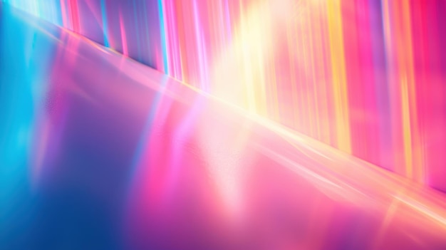 Photo spectrum of colors vivid blur neon pink red orange blue purple rainbow color gradient abstract