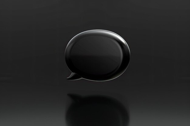 a speech bubble on a black background