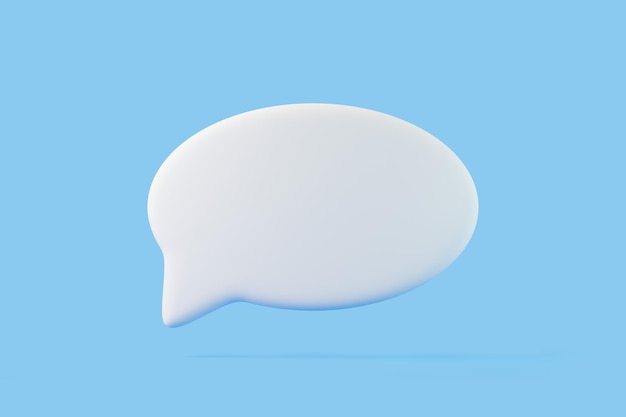 Speech bubble on blue background Chat icon set Chatting box message box 3D render illustration