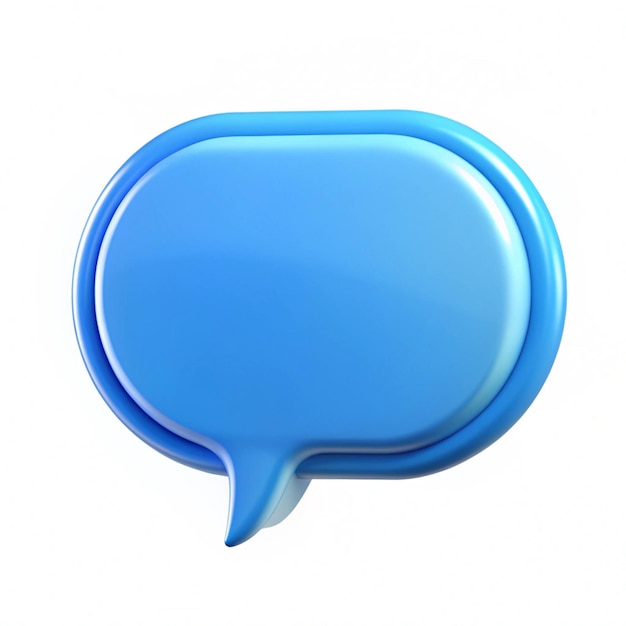 Speech Bubble Icon 3d illustration isolated on white background