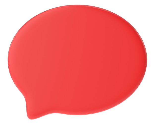 Speech bubble Speech balloon Text box 3D illustration