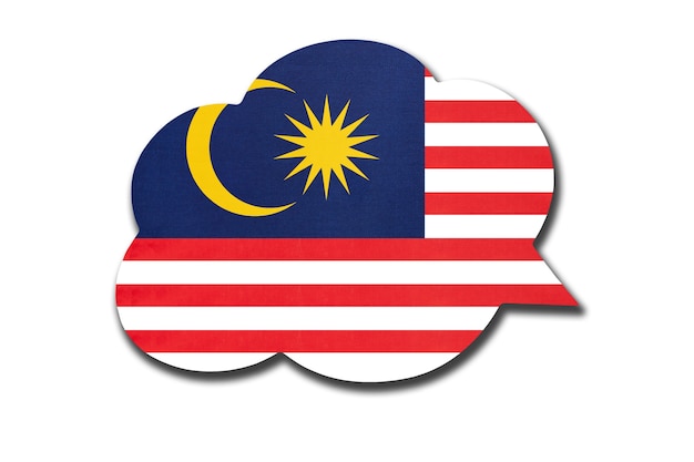 Speech bubble with malaysia national flag