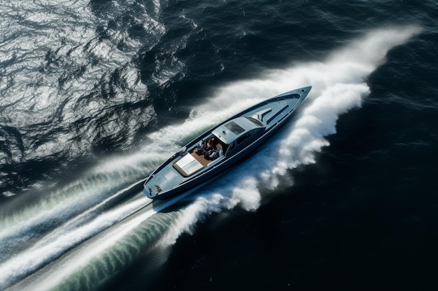 Photo speedboat on the sea