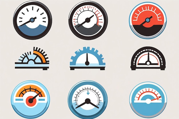 Photo speedometer vector icon car repair iconset