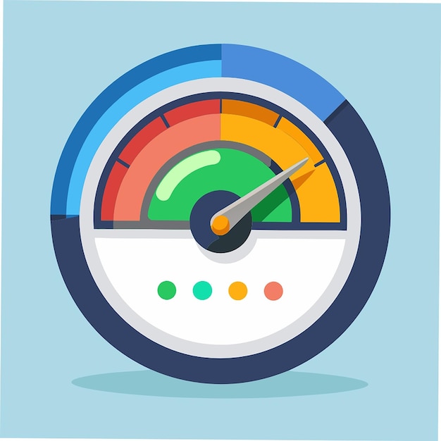 Photo speedometer with arrow and dashboard indicators risk speed and rating levels concept 3d vector icon cartoon minimal style