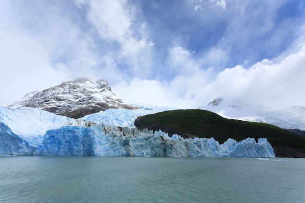 Spegazzini Glacier view from Argentino lake, Patagonia landscape, Argentina. Lago Argentino