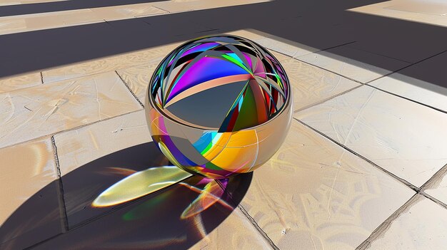 Sphere Colorful Reflective Metallic Ball Circle