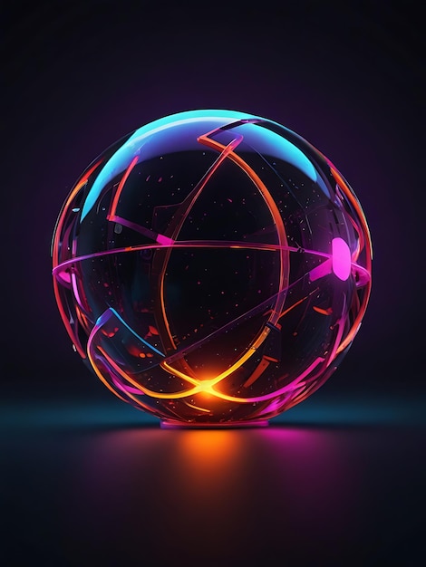 a sphere with a space for text on it