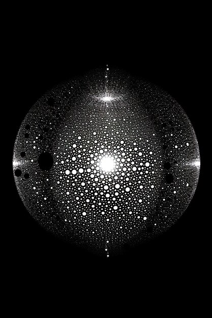 Photo a sphere with the stars on it and the light on it