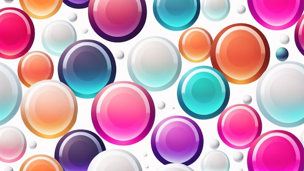 Spheres cristal backgound multicolored 3d