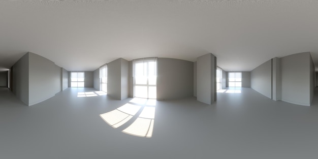 spherical panorama of the interior, 3D illustration