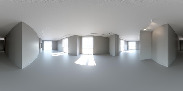 spherical panorama of the interior, 3D illustration