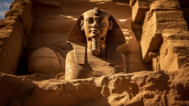 Sphinx in its lair challenging with riddles