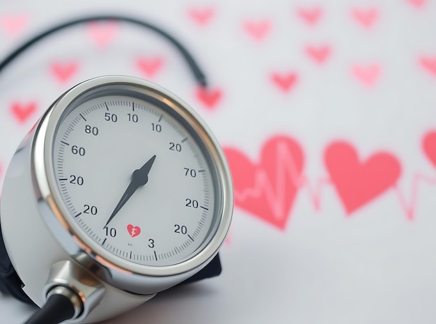 Photo sphygmomanometer with heartshaped visuals