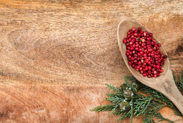 Spice and herb on slate