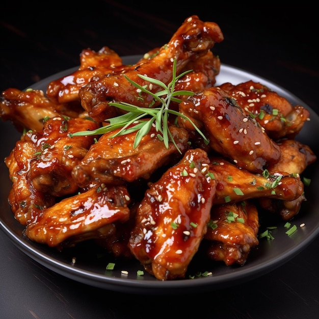 spicy chicken wings tasty food meal