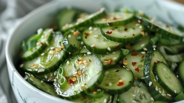 Spicy Crunchy Sesame Cucumber Salad