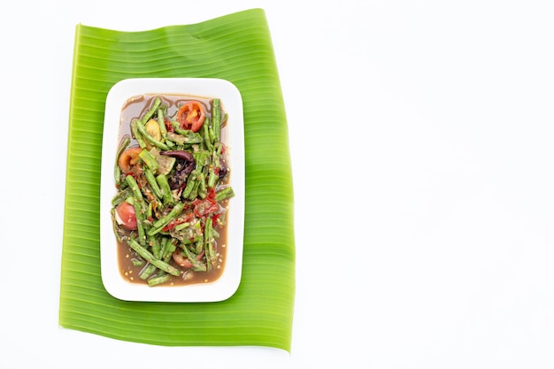 Spicy long bean salad Thai food