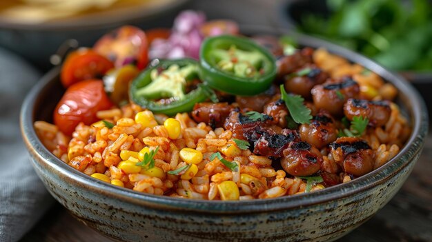 Photo spicy mexican rice