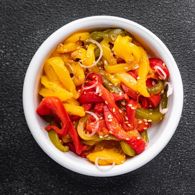 spicy pepper salad pickled vegetable slices asian food ready to cook delicious snack healthy meal