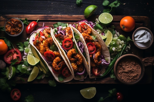 Spicy Shrimp and Veggie Fajitas