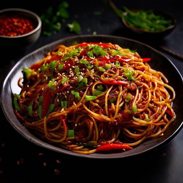 Photo spicy szechuan noodles