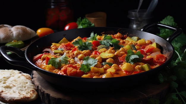 Spicy vegetable curry is a delicious and healthy plantbased dish that's packed with flavor and nutrients Generated by AI