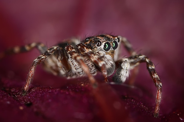 spider jumper macro, arachnophobia, beautiful jumping spider, poisonous spider