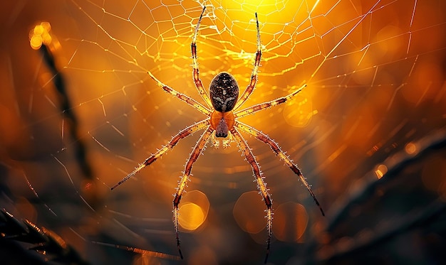 a spider that has a spider on its web