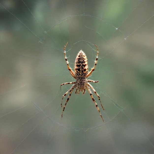 Photo a spider that has a web that says  a spider  on it