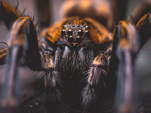 Photo a spider that is black and yellow with the words  spider  on it