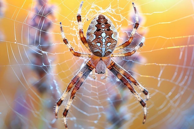 Photo a spider that is on a spider web