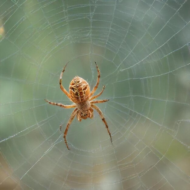 a spider that is on a spider web