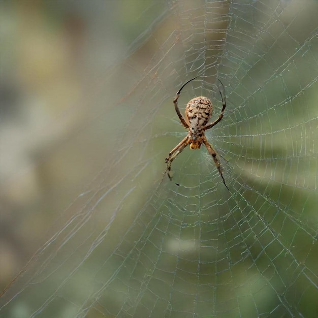 a spider that is on a spider web