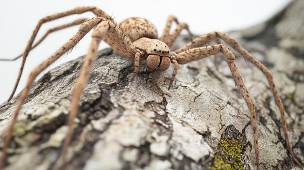 Photo a spider on a tree trunk