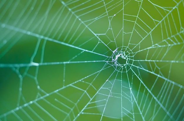 Spider web on the natural background