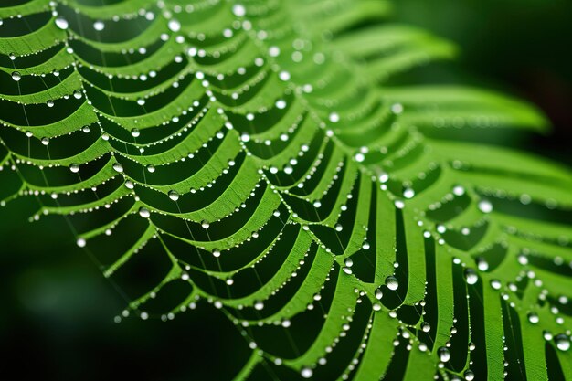 Photo spider web with dew drops