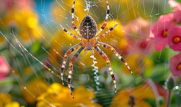 a spider web with the name of the spider on it