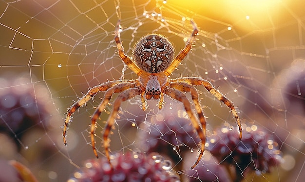 a spider web with the name of the spider on it