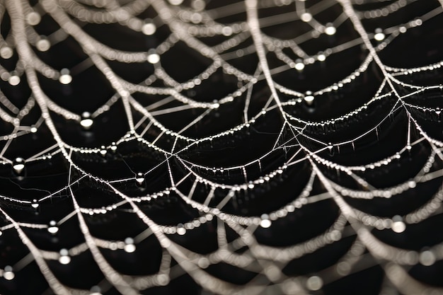 a spider web with water droplets on it a glistening spider web adorned with delicate water droplets