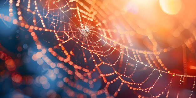 Spider WebLike Network Infrastructure Resilience Adaptability and Efficiency Concept Network Infrastructure Resilience Adaptability Efficiency Spider Web Analogy