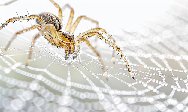 Photo a spider on white background