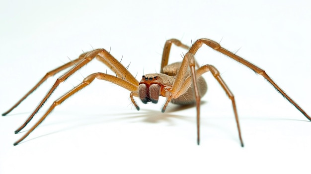 a spider with a long neck is shown on a white background