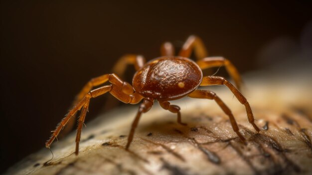 Photo a spider with a tick on its face