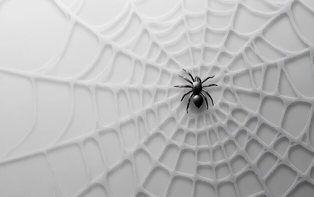 Photo spiderweb with a spider in the center