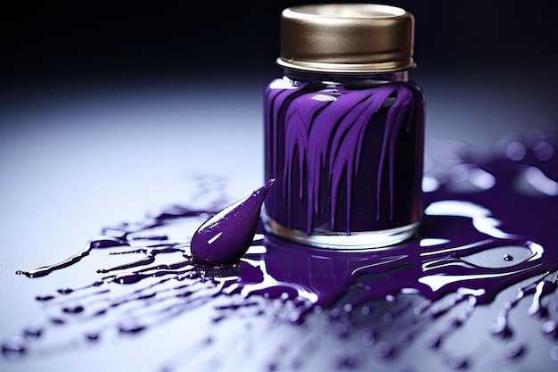 spilled purple polish